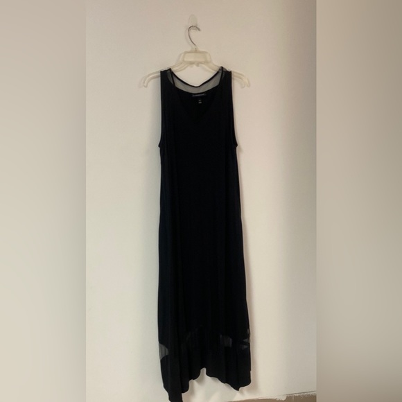 Lane Bryant Dresses & Skirts - Lane Bryant Black Sleeveless Mesh Panel Maxi Dress with Pockets!